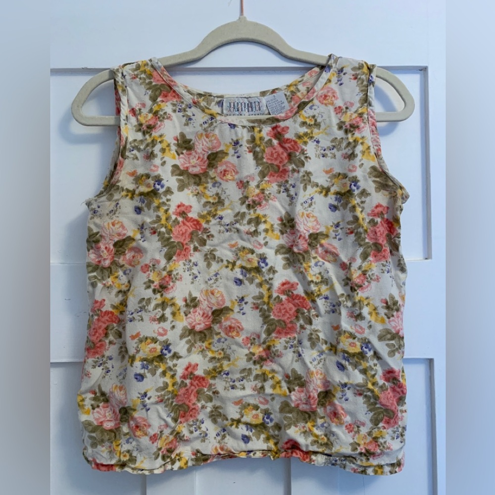 Vintage floral tank top